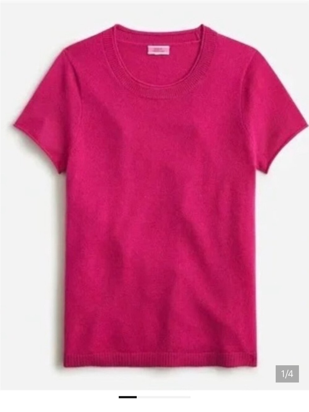 J.Crew 100% Cashmere short sleeve sweater Pink women Size Medium